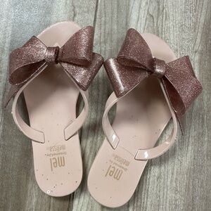 Melissa Glitter Bow Sandals - Pink